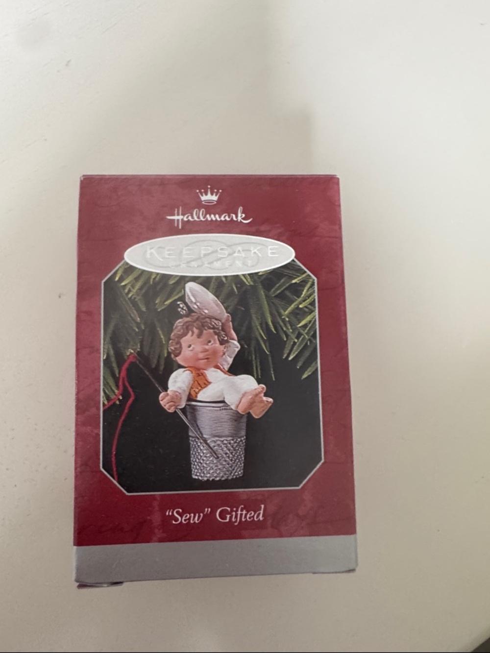 Hallmark Keepsake Ornament: Sew Gifted - Red and Silver